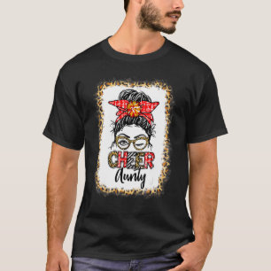 Gebleichtes Cheer Tante Cheerleading Unordentliche T-Shirt