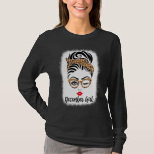 Gebleichtes Dezember-Mädchen-Leopard für Frauen, d T-Shirt