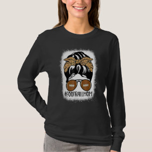 Gebleichtes Football-Mom-Leben mit Leopard und Uno T-Shirt