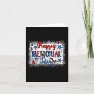 Gebleichtes Happy Memorial Day Leopard USA Patriot Karte