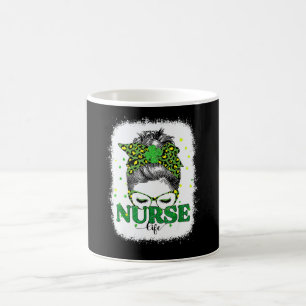 Gebleichtes Krankenpfleger Leben Unordentlicher Kn Kaffeetasse