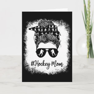 Gebleichtes Leben Hockey-Mama Leopard Unordentlich Karte