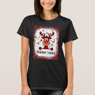 Gebleichtes Lehrer-Team-Rentier-Lehrer-Weihnachten T-Shirt