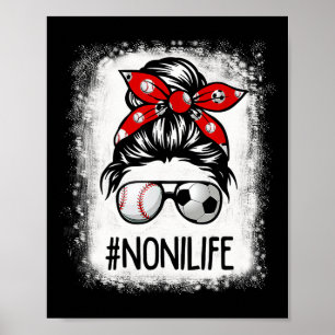 Gebleichtes Noni-Leben Fußball Unordentlicher Knot Poster