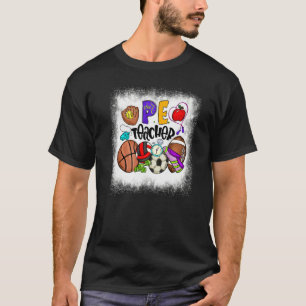 gebleichtes Pe Teacher Physikalische Bildung Lehre T-Shirt