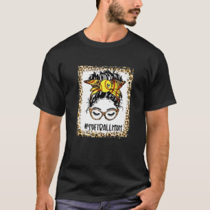 Gebleichtes Softball-Mom-Unordentlicher Dutt-Spiel T-Shirt