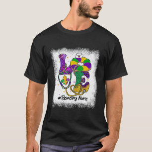 Gebleichtes Stethoskop LOVE Telemetry Krankenschwe T-Shirt