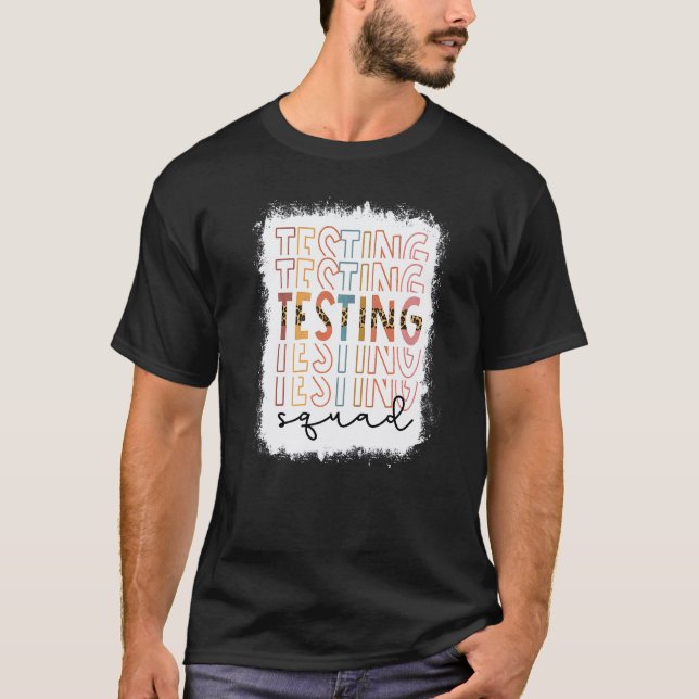 Gebleichtes Testteam Leopard Testtag Lehrer Li T-Shirt (Vorderseite)