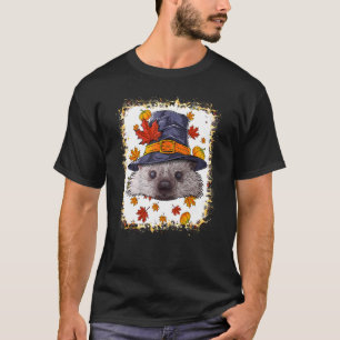 Gebleichtes Thanksgiving-Igel-Pilger-Kostüm Fal T-Shirt