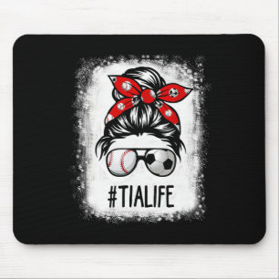 Gebleichtes Tia Leben Fußball Unordentlicher Dutt Mousepad