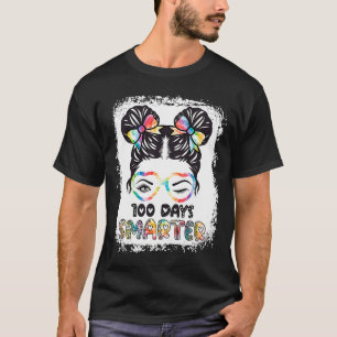 Gebleichtes Tie Dye Unordentlicher Dutt Haare 100 T-Shirt