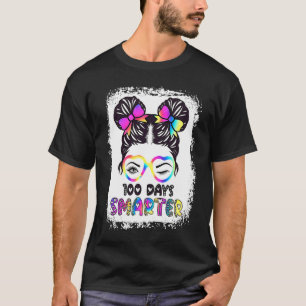 Gebleichtes Tie Dye Unordentlicher Dutt Haare 100  T-Shirt
