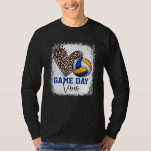 Gebleichtes Volleyball-Spieltag-Vibes Volleyball-M T-Shirt