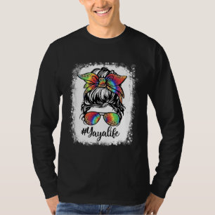 Gebleichtes Yaya Leben Unordentlicher Dutt Mädchen T-Shirt