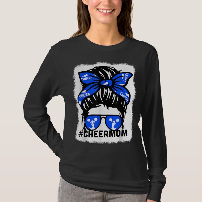 Geblendete Cheer Mutter Mama Parent Cheerleader Ma T-Shirt (Vorderseite)