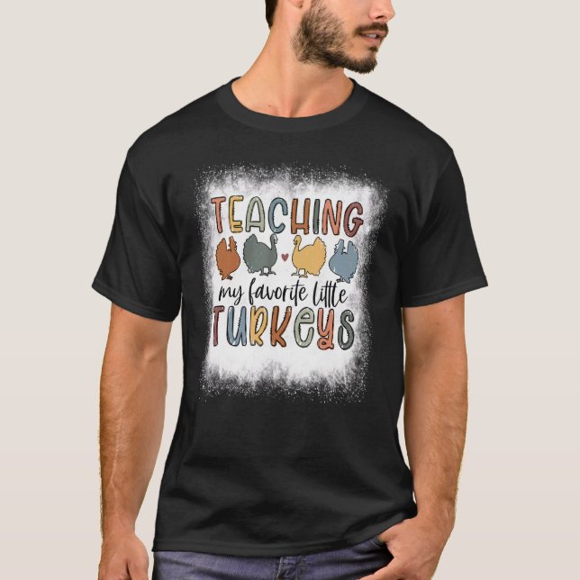 Geblendete Lehre Mein kleiner Truthühner Danke T-Shirt (Vorderseite)