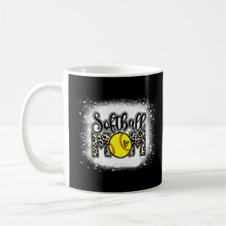 geblendete Softball Mama Leopard Print Softball Ma Kaffeetasse