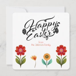 Geblüht Boho Calligrafy Personalisiert Oster Karte