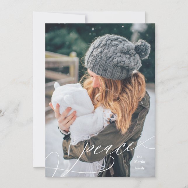 Geblüht Friedensüberlagerung Feiertagskarte (Vorderseite)