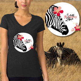Geblüht Funny Zebra T - Shirt