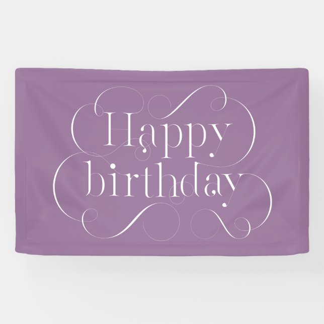 Geblüht Happy Birthday Design Banner (Horizontal)