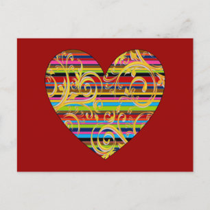 Geblüht Streifen Postkarte