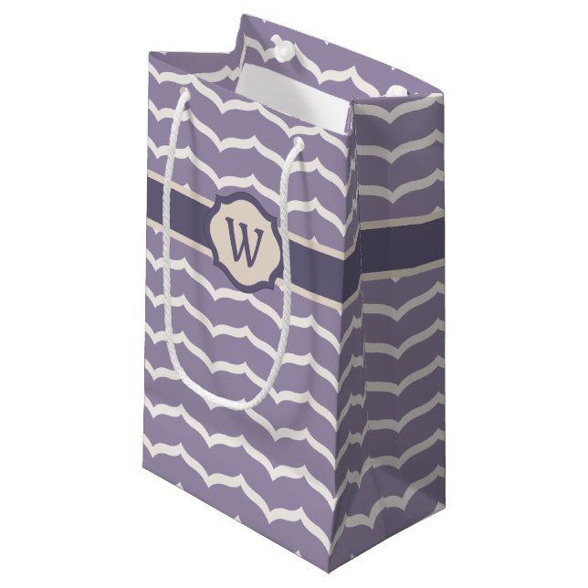 Geblüht Zigzag-Geschenktasche Kleine Geschenktüte (Vorderseite Schrägansicht)