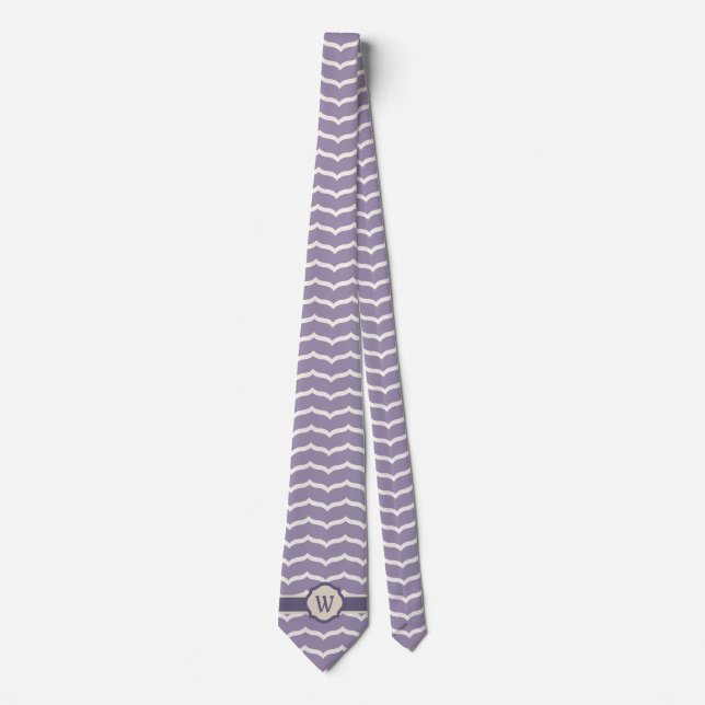 Geblüht Zigzag Men's Neck Tie Krawatte (Vorderseite)