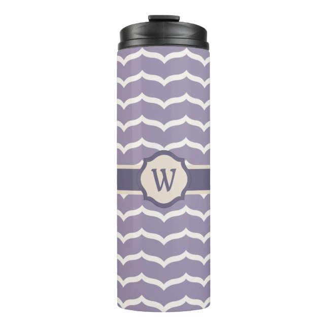 Geblüht Zigzag Thermal Tumbler Thermosbecher (Vorderseite)