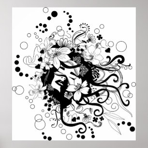 Geblühtes Gesicht Poster