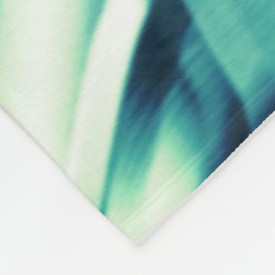 Gebogene grünlich blaue Formen, auffällige Cyan-Tö Fleecedecke