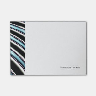 Gebogene Linien nah oben von einem Fraktal Post-it Klebezettel