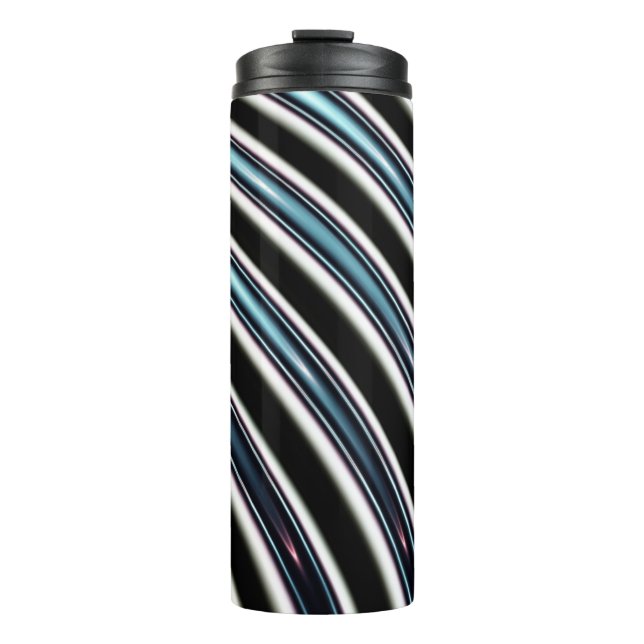 Gebogene Linien nah oben von einem Fraktal Thermosbecher (Vorderseite)