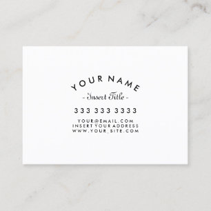 Gebogene Text-berufliche Schwarzweiss-Gewohnheit Visitenkarte