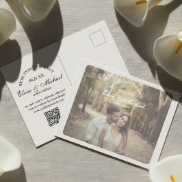 Gebogene Typografie: Knoten binden - Save-the-Date Ankündigungspostkarte
