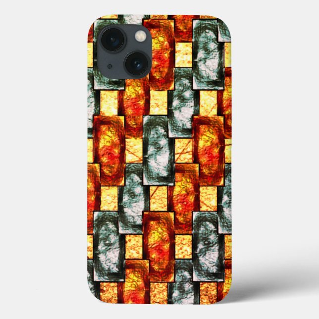 Gebogene und grün-rote rechteckige Teller Case-Mate iPhone Hülle (Rückseite)
