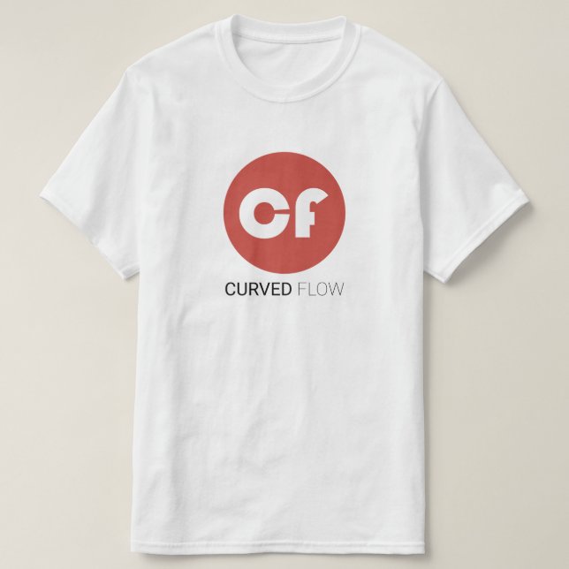 Gebogener FLUSS Logo-T - Shirt (Design vorne)