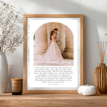 Gebogener Fotodruck Hochzeitslied Lyrics Druck