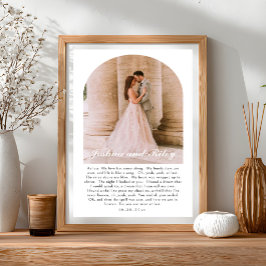 Gebogener Fotodruck Hochzeitslied Lyrics Druck Poster