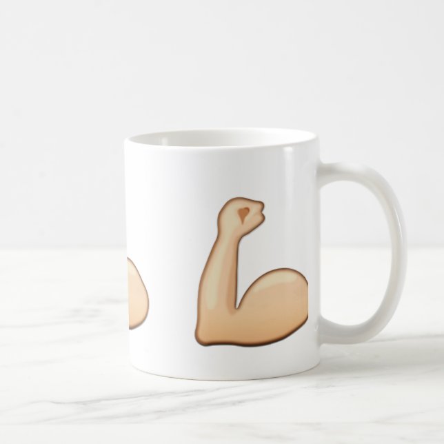 Gebogenes Bizeps Emoji Kaffeetasse (Rechts)