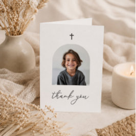 Gebogenes Foto Erstkommunion Junge Danke