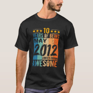Geboren 10. Geburtstag Mai 2012 10 Jahre alt sein T-Shirt