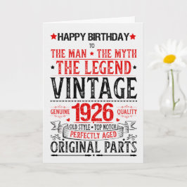 Geboren 1926 Geburtstag der Mann der Mythos die Le Karte
