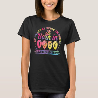 Geboren 1926 Gefärbte Krawatte 97. Geburtstag 97 J T-Shirt