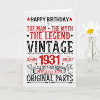 Geboren 1931 Geburtstag der Mann der Mythos die Le