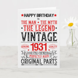 Geboren 1931 Geburtstag der Mann der Mythos die Le Karte