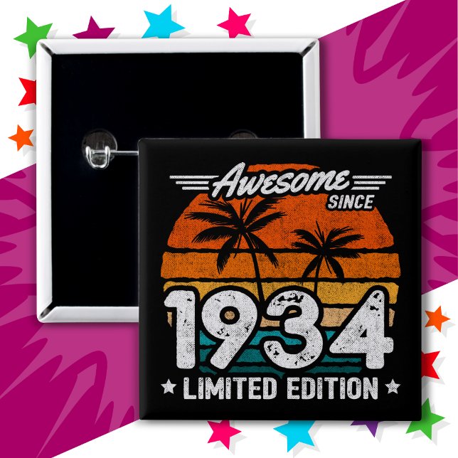 Geboren 1934 Limited Edition Retro Phantastisch se Button (Von Creator hochgeladen)