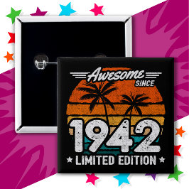 Geboren 1942 Limited Edition Retro Phantastisch se Button