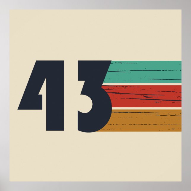 geboren 1943 Vintager Geburtstag Poster (Vorne)