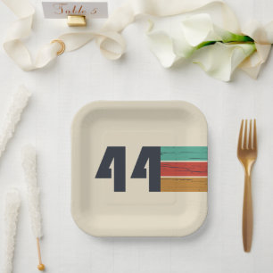 geboren 1944 Vintager 80. Geburtstag Pappteller